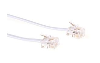 ET-MPK182W | MicroConnect MPK182W - 2 m - RJ11 - RJ11 - Weiß - Male connector / Male connector - Flach | MPK182W | Zubehör