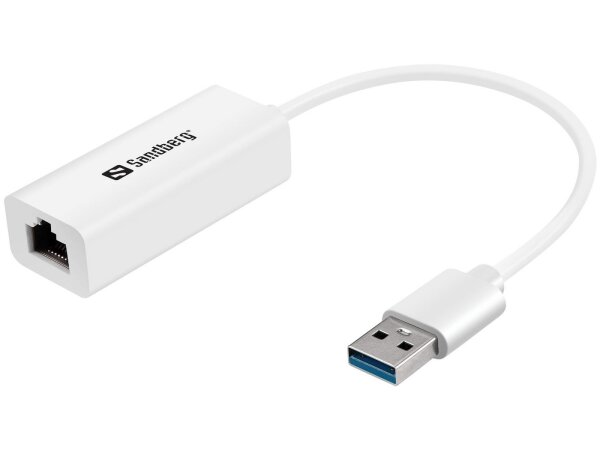 ET-133-90 | SANDBERG USB3.0 Gigabit Network Adapter - USB-A - RJ-45 - Weiß | 133-90 | Zubehör
