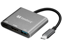 ET-136-00 | SANDBERG USB-C Mini Dock HDMI+USB - USB Typ-C - USB Type-C + USB Type-A + HDMI - Männlich - Weiblich - 1920 x 1080 (HD 1080) - 1080p | 136-00 | Zubehör