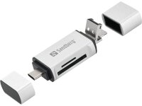 ET-136-28 | SANDBERG Card Reader USB-C+USB+MicroUSB -...