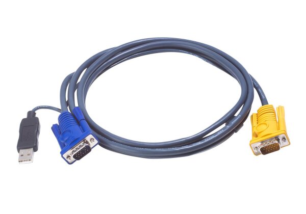 ET-2L-5202UP | ATEN 2L5202UP Tastatur/Video/Maus (KVM)-Kabel Schwarz 1,8 m | 2L-5202UP | Zubehör