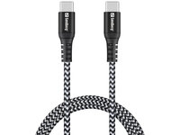 ET-441-38 | SANDBERG Survivor USB-C- USB-C Cable 1M - 1 m - USB C - USB C - USB 2.0 - Schwarz - Grau | 441-38 | Zubehör