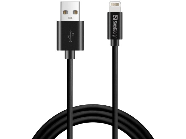 ET-441-39 | SANDBERG USB>Lightning MFI 1m Black - 1 m - Lightning - USB A - Männlich - Männlich - Schwarz | 441-39 | Zubehör