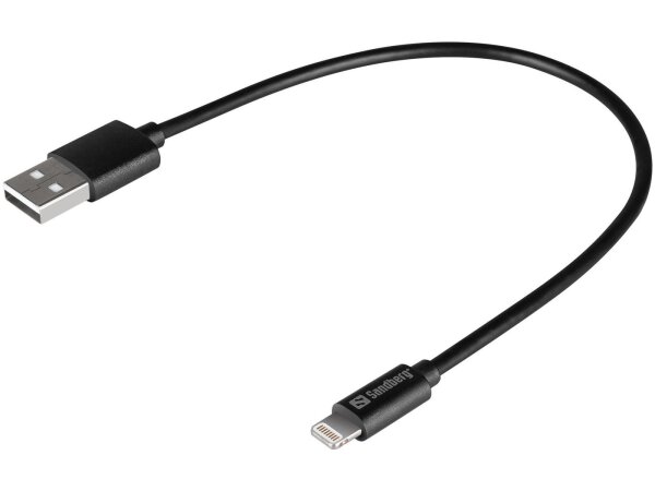 ET-441-40 | SANDBERG USB>Lightning MFI 0.2m Black - 0,2 m - Lightning - USB A - Männlich - Männlich - Schwarz | 441-40 | Zubehör