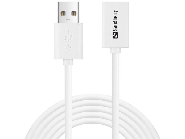 ET-508-51 | SANDBERG Extension USB 3.0 AA 2 m - 2 m - USB A - USB A - USB 3.2 Gen 1 (3.1 Gen 1) - Männlich/Weiblich - Weiß | 508-51 | Zubehör