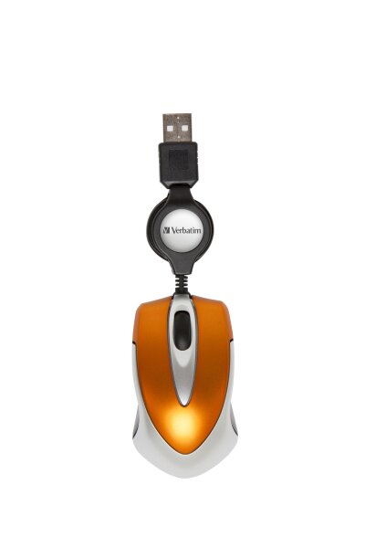 ET-49023 | Verbatim Go Mini - Optisch - USB Typ-A - 1000 DPI - Orange | 49023 | PC Komponenten