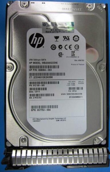 ET-702661-001 | HPE HDD 2TB 7.2K SATA 3.5 (702661-001) - Festplatte - Serial ATA | 702661-001 | PC Komponenten