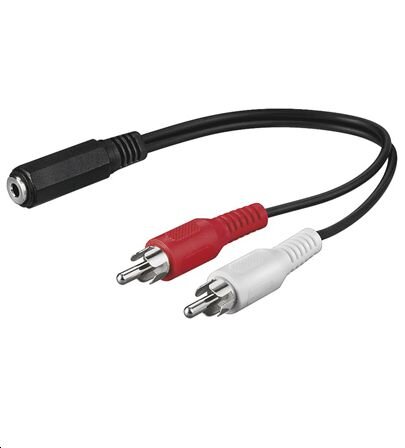 ET-AUDALH02 | MicroConnect AUDALH02 0.2m 2 x RCA 3.5mm Rot - Weiß - Schwarz Audio-Kabel | AUDALH02 | Zubehör