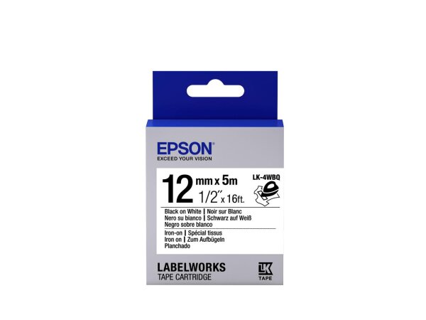 ET-C53S654024 | Epson LabelWorks LK-4WBQ - Etikettenband - Schwarz auf Weiß | C53S654024 | Verbrauchsmaterial