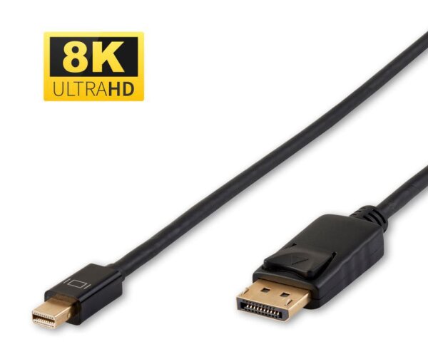 ET-DP-MMG-100MBV1.4 | MicroConnect DP-MMG-100MBV1.4 - 1 m - Mini DisplayPort - DisplayPort - Männlich - Männlich - Gold | DP-MMG-100MBV1.4 | Zubehör