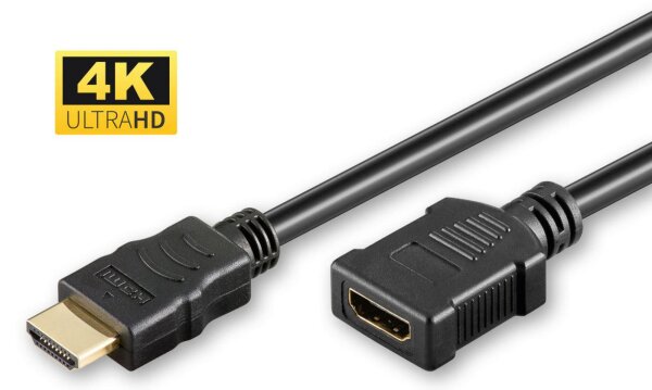 ET-HDM19192FV1.4 | MicroConnect HDMI M/F - 2m 2m HDMI HDMI Schwarz | HDM19192FV1.4 | Zubehör