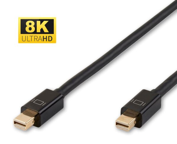 ET-MDPMDP1BV1.4 | MicroConnect 8K Mini Displayport Cable 1m version 1.4 Gold-plated plugs - Kabel - Digital/Display/Video | MDPMDP1BV1.4 | Zubehör