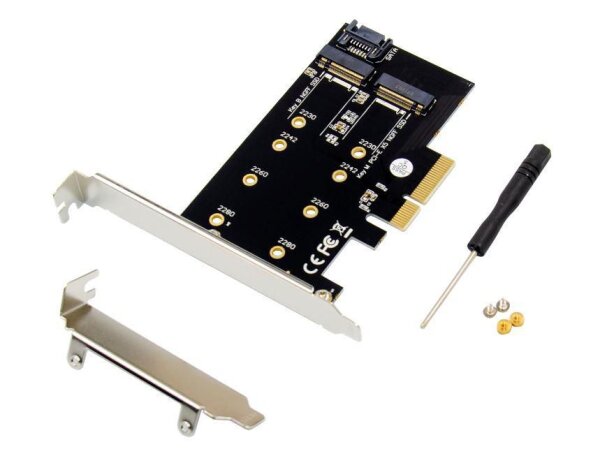 ET-MC-PCIE-SSDADAPTER | MicroConnect MC-PCIE-SSDADAPTER - PCIe - M.2 - Schwarz - Silber - 60 mm - 80 mm - 42 mm | MC-PCIE-SSDADAPTER | PC Komponenten