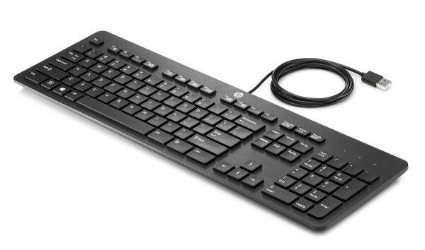 ET-N3R87AA#ABU | HP USB-Business-Tastatur - flach - Standard - Verkabelt - USB - QWERTY - Schwarz | N3R87AA#ABU | PC Komponenten