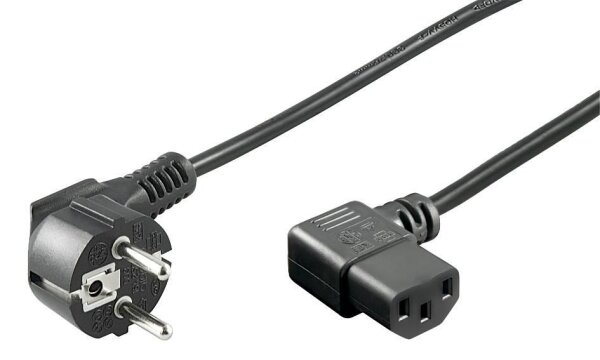 MicroConnect PE010518 - 1,8 m - CEE7/7 - C13-Koppler - Schwarz