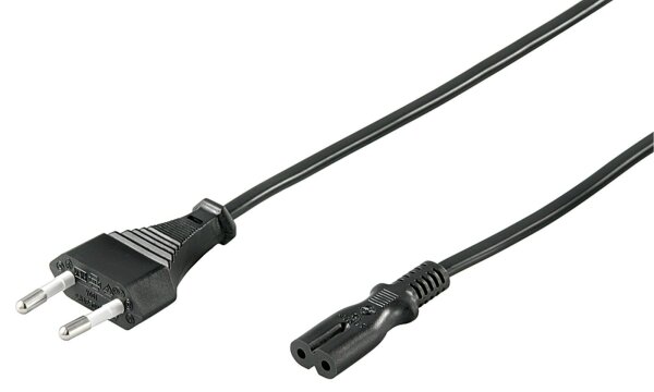 ET-PE030710 | MicroConnect PE030710 - 1 m - Netzstecker Typ C - C7-Koppler - 250 V - 2.5 A - Schwarz | PE030710 | Zubehör
