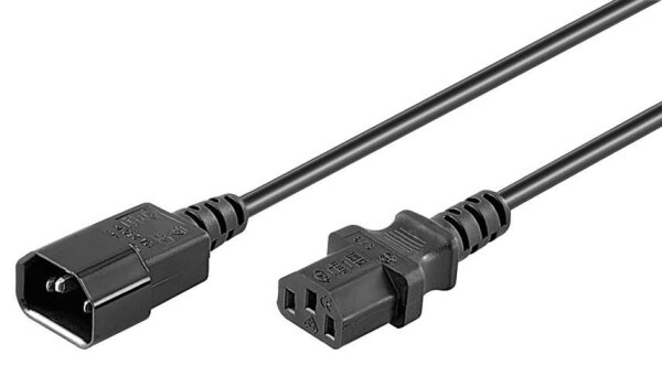 ET-PE040605 | Power Cord C13-C14 0.5m Black | PE040605 | Externe Stromkabel