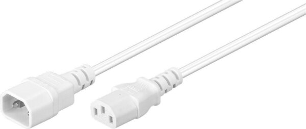 ET-PE040610W | MicroConnect PE040610W - 1 m - C14-Koppler - C13-Koppler - H05VV-F - 250 V - Weiß | PE040610W | Zubehör