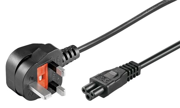 ET-PE090805 | Power Cord UK - C5 0,5m Black | PE090805 | Externe Stromkabel