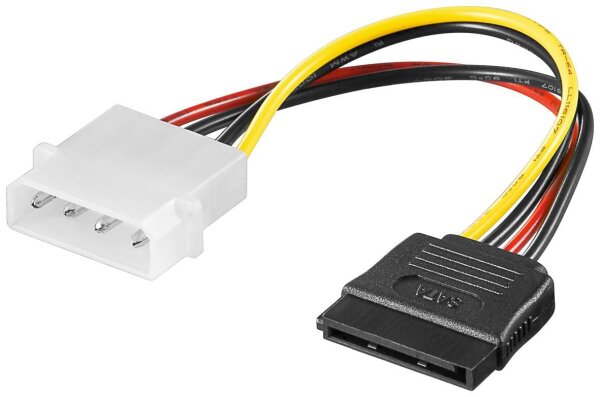 ET-PI01082 | MicroConnect Molex 4pin/SATA 15pin 0.2m 0.2m Internes Stromkabel | PI01082 | Zubehör
