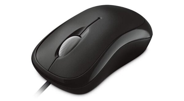 ET-P58-00059 | Microsoft Basic Optical Mouse - Beidhändig - Optisch - USB Typ-A - 800 DPI - Schwarz | P58-00059 | PC Komponenten