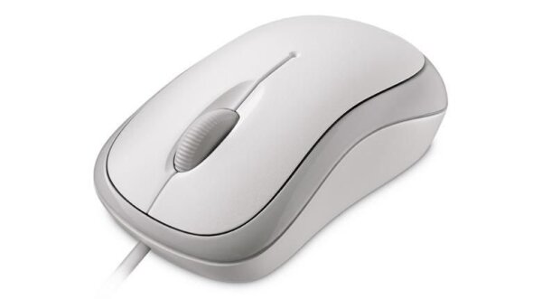 ET-P58-00060 | Microsoft Basic Optical Mouse - Beidhändig - Optisch - USB Typ-A - 800 DPI - Grau - Weiß | P58-00060 | PC Komponenten