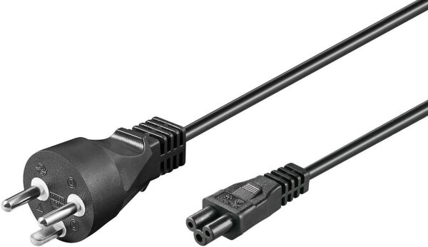 ET-PE120810 | MicroConnect PE120810 - 1 m - Male connector / Male connector - Netzstecker Typ K - C5-Koppler - Schwarz | PE120810 | Zubehör