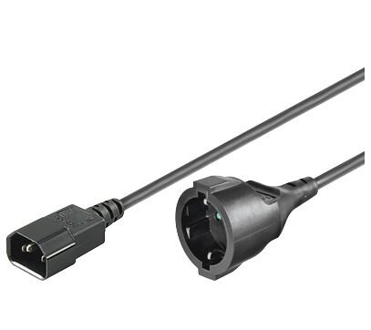 ET-PE130100 | Power Cord C14 -Schuko M-F | PE130100 | Externe Stromkabel