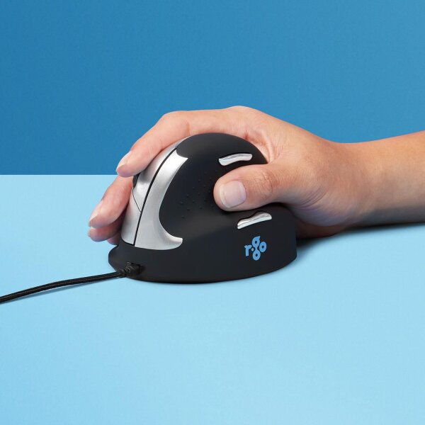 ET-RGOHE | R-Go HE Mouse Vertical Mouse Large Left - Maus - Für Rechtshänder | RGOHE | PC Komponenten