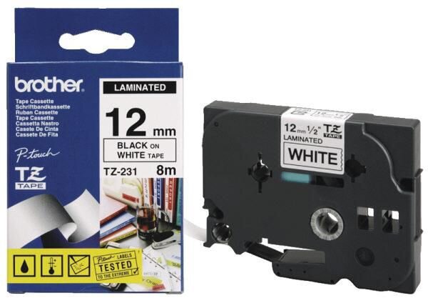 ET-TZ231 | P-Touch Tape Black on White | TZ231 | Bänder zur Etikettenherstellung