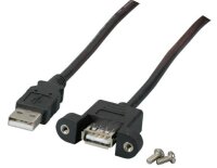 ET-USBAAF1PANEL2 | MicroConnect USB2.0-A - USB2.0-A -...