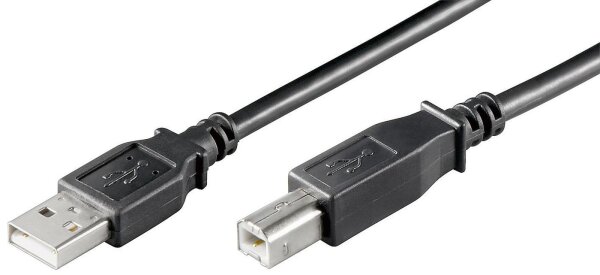 ET-USBAB01B | USB2.0 A-B M-M 0,1m BLACK | USBAB01B | USB Kabel