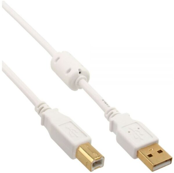 ET-USBAB2WF | MicroConnect 2m USB 2.0 2m USB A USB B Weiß | USBAB2WF | Zubehör