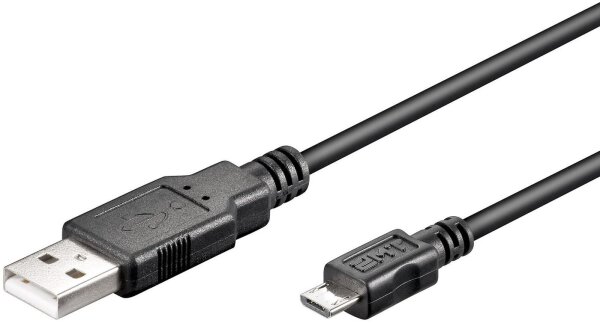 ET-USBABMICRO0,60 | MicroConnect USBABMICRO0,60 0.5m USB A Micro-USB B Schwarz USB Kabel | USBABMICRO0,60 | Zubehör