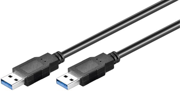 ET-USB3.0AA05B | MicroConnect USB3.0 - M/M - 0.5m 0.5m USB A USB A Schwarz | USB3.0AA05B | Zubehör