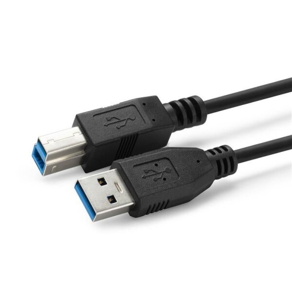 ET-USB3.0AB1B | MicroConnect USB3.0AB1B 1m USB A USB B Schwarz USB Kabel | USB3.0AB1B | Zubehör