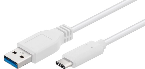 ET-USB3.1CA2W | MicroConnect USB3.1CA2W - 2 m - USB A - USB C - USB 3.2 Gen 1 (3.1 Gen 1) - Männlich/Männlich - Weiß | USB3.1CA2W | Zubehör