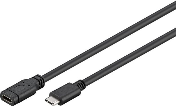 ET-USB3.1CC1EX | MicroConnect USB3.1CC1EX USB Kabel 1 m USB C Männlich Weiblich Schwarz - Silber | USB3.1CC1EX | Zubehör
