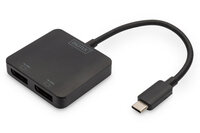 P-DS-45339 | DIGITUS 2-Port-Video-Hub USB-C->2x...