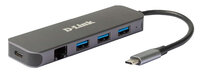 P-DUB-2334 | D-Link 5-IN-1 USB-C HUB 1 X GIGABIT - Kabel...