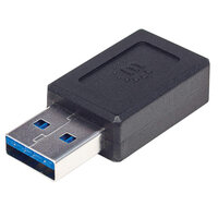 P-354714 | Manhattan SuperSpeed+ USB C-Adapter - USB 3.1 - Gen2 - Typ A-Stecker auf Typ C-Buchse - 10 Gbit/s - schwarz - USB-A - USB-C - Schwarz | 354714 | Zubehör