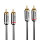 P-35344 | Lindy 35344 Audio-Kabel 0,5 m 2 x RCA Anthrazit | 35344 |Zubehör