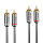 P-35345 | Lindy 35345 Audio-Kabel 1 m 2 x RCA Anthrazit | 35345 |Zubehör