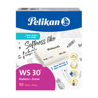 P-606158 | Pelikan Radierer WS30 Cotton Weiss Schachtel mit 30 ST | 606158 |Büroartikel