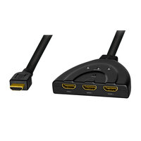 P-HD0040 | LogiLink HD0040 HDMI Splitter 1x3/3x1-Port 4K/30 Hz CEC bidirect pigtail | HD0040 |Netzwerktechnik