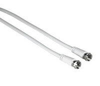 X-00011925 | Hama SAT-Anschlusskabel, F-Stecker - F-Stecker, 1,5 m, 85 dB, Weiß | 00011925 |Zubehör