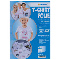 P-4525 | HERMA T-Shirt Folie A4 für helle + weiße Textilien 20 Blatt 4525 | 4525 |Verbrauchsmaterial