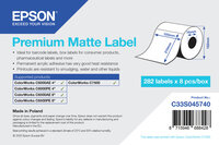 Y-C33S045740 | Epson Premium Matte Label - Die-Cut Roll: 105mm x 210mm - 282 labels - Selbstklebendes Druckeretikett - Gestanztes Etikett - Tintenstrahl - Acryl - Dauerhaft - Matte | C33S045740 |Verbrauchsmaterial