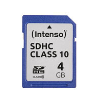 Intenso SD Karte Class 10 - 4 GB - SDHC - Klasse 10 - 25 MB/s - Schockresistent - Temperaturbeständig - Röntgensicher - Schwarz