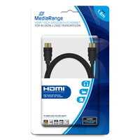 MEDIARANGE MRCS156 - 1,8 m - HDMI Typ A (Standard) - HDMI Typ A (Standard) - 3D - 18 Gbit/s - Schwarz